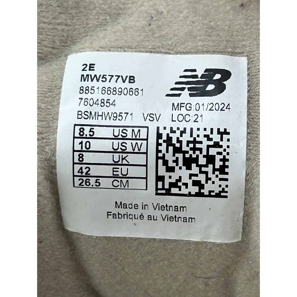 New Balance‎ 577 Walking Shoe Beige Leather Hook and Loop Strap Comfort 8.5M - Picture 12 of 12